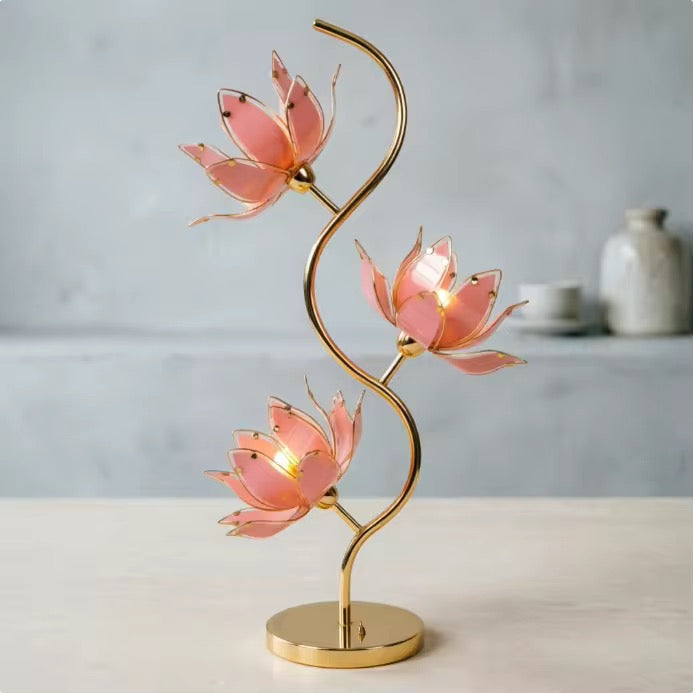 Pink Lotus Table Lamp Variation 1
