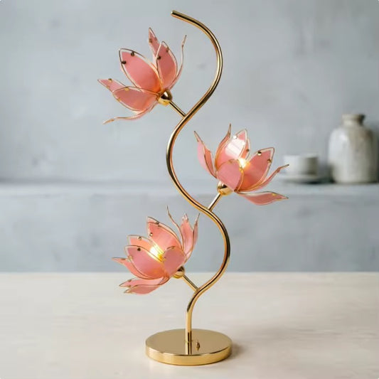 Pink Lotus Table Lamp Variation 1