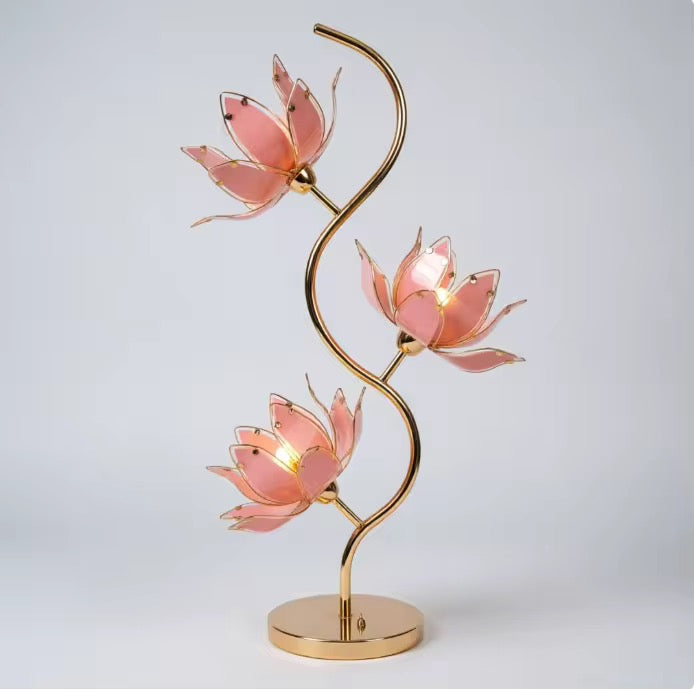 Pink Lotus Table Lamp Variation 1
